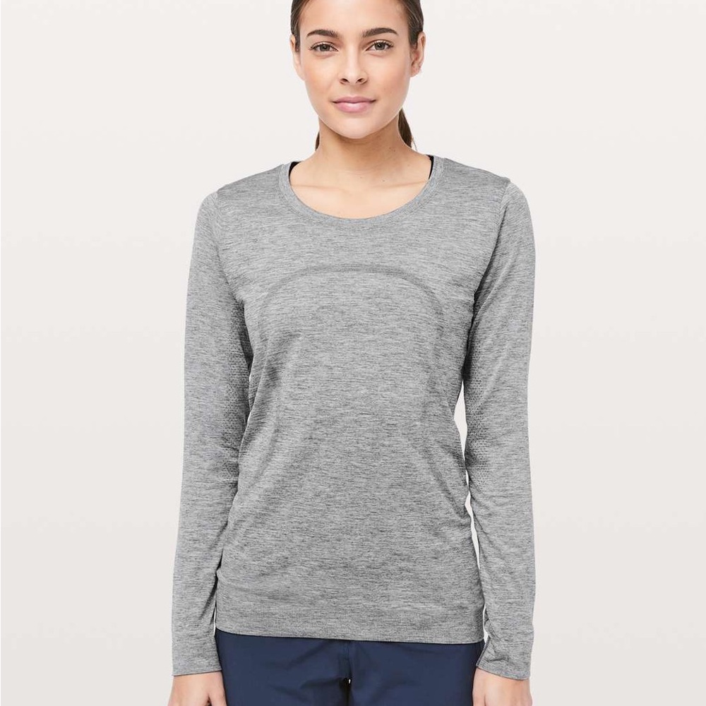 Lululemon Swiftly Tech Breeze Long Sleeve Relaxed Fit Slate Size 10